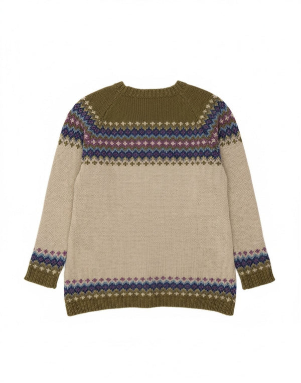Pachamama Dame Boat Neck Jumper Sweater UK 16 Stor Flerfarvet