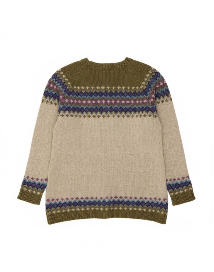 Pachamama Dame Boat Neck Jumper Sweater UK 16 Stor Flerfarvet