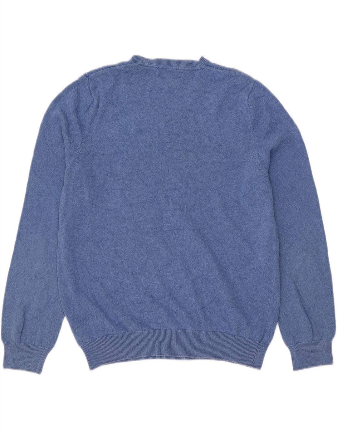 Marks & Spencer Herre V-hals sweater Stor blå bomuld