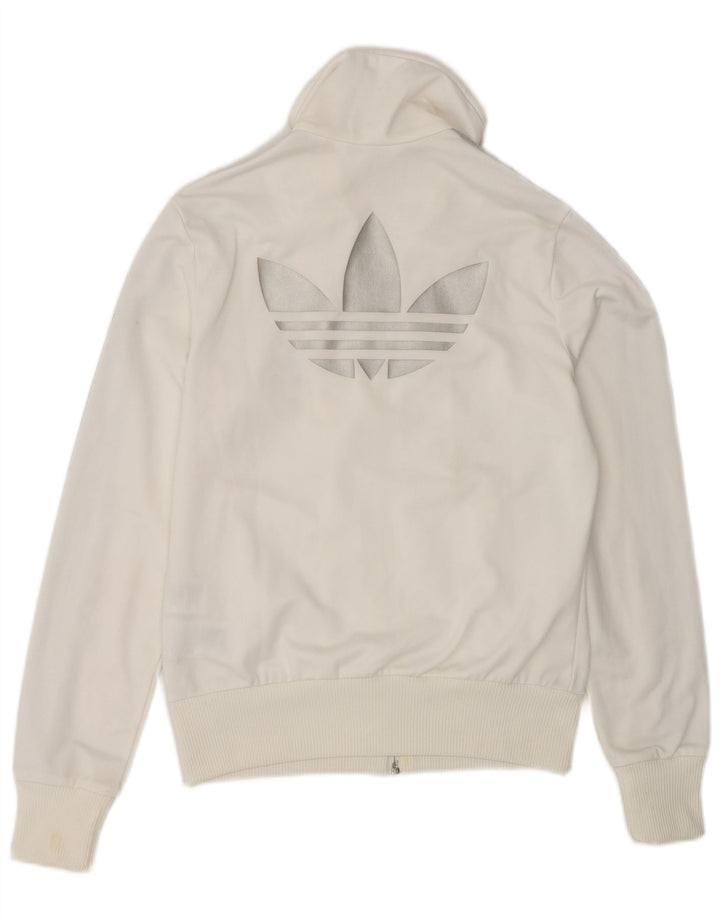 Adidas Grafisk træningsdragt topjakke til kvinder EU 38 Lille hvid polyester