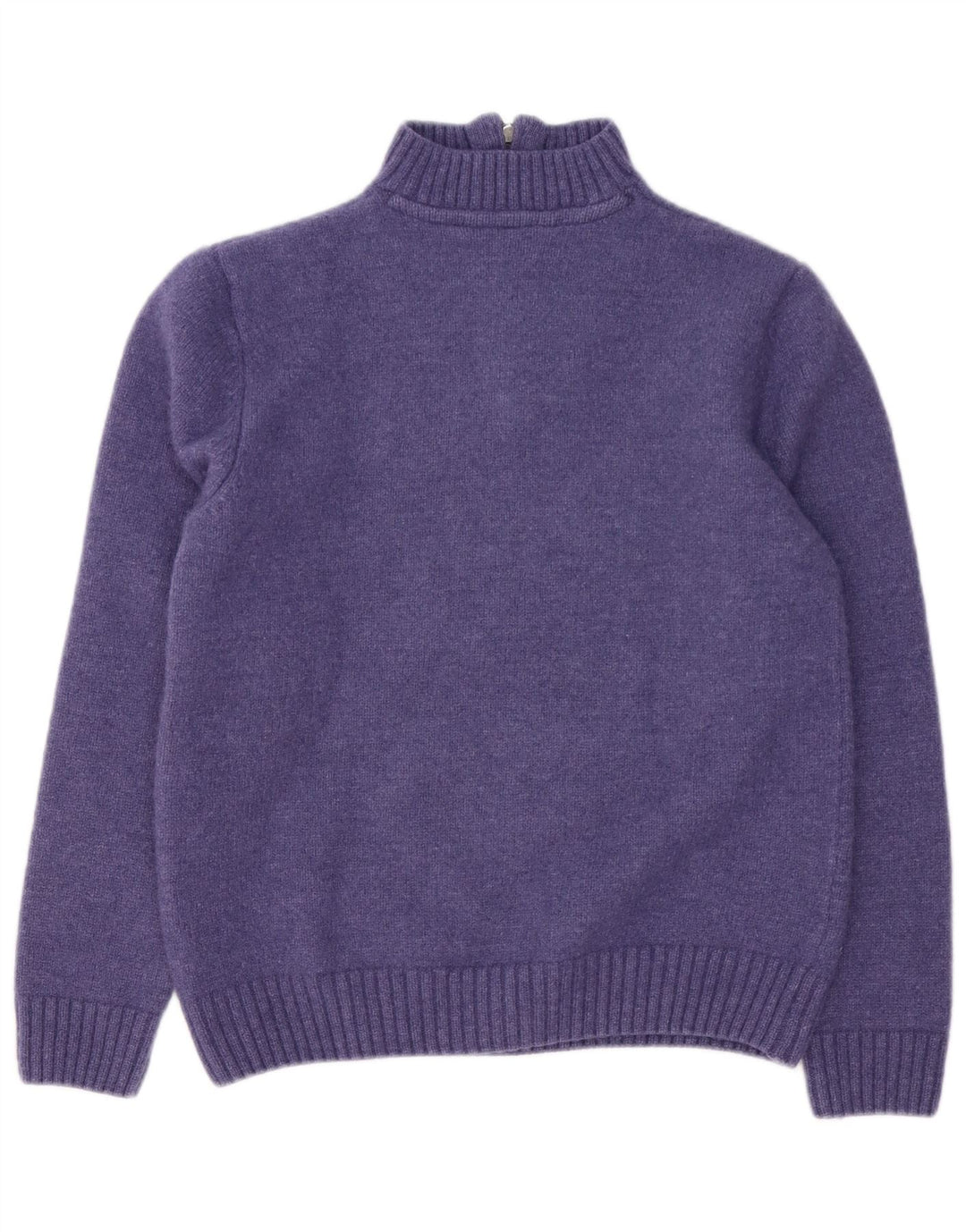 Besætningstøj Herre Zip Neck Jumper Sweater Stor lilla lammeuld
