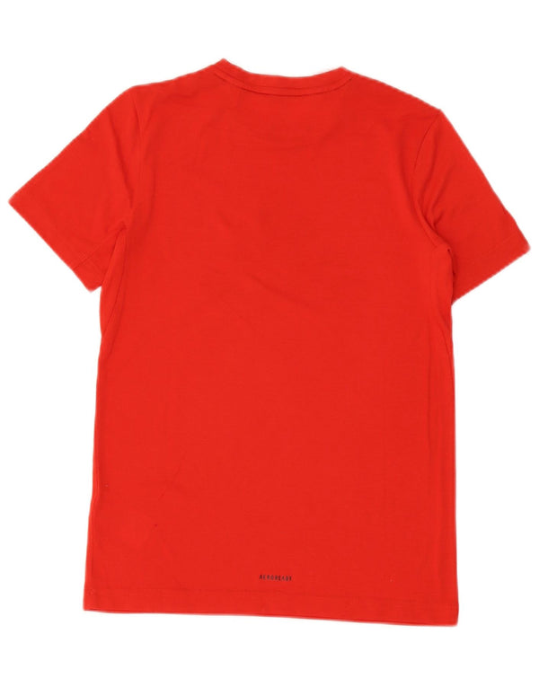 Adidas Boys Aeroready Grafisk T-Shirt Top 11-12 År Rød Polyester
