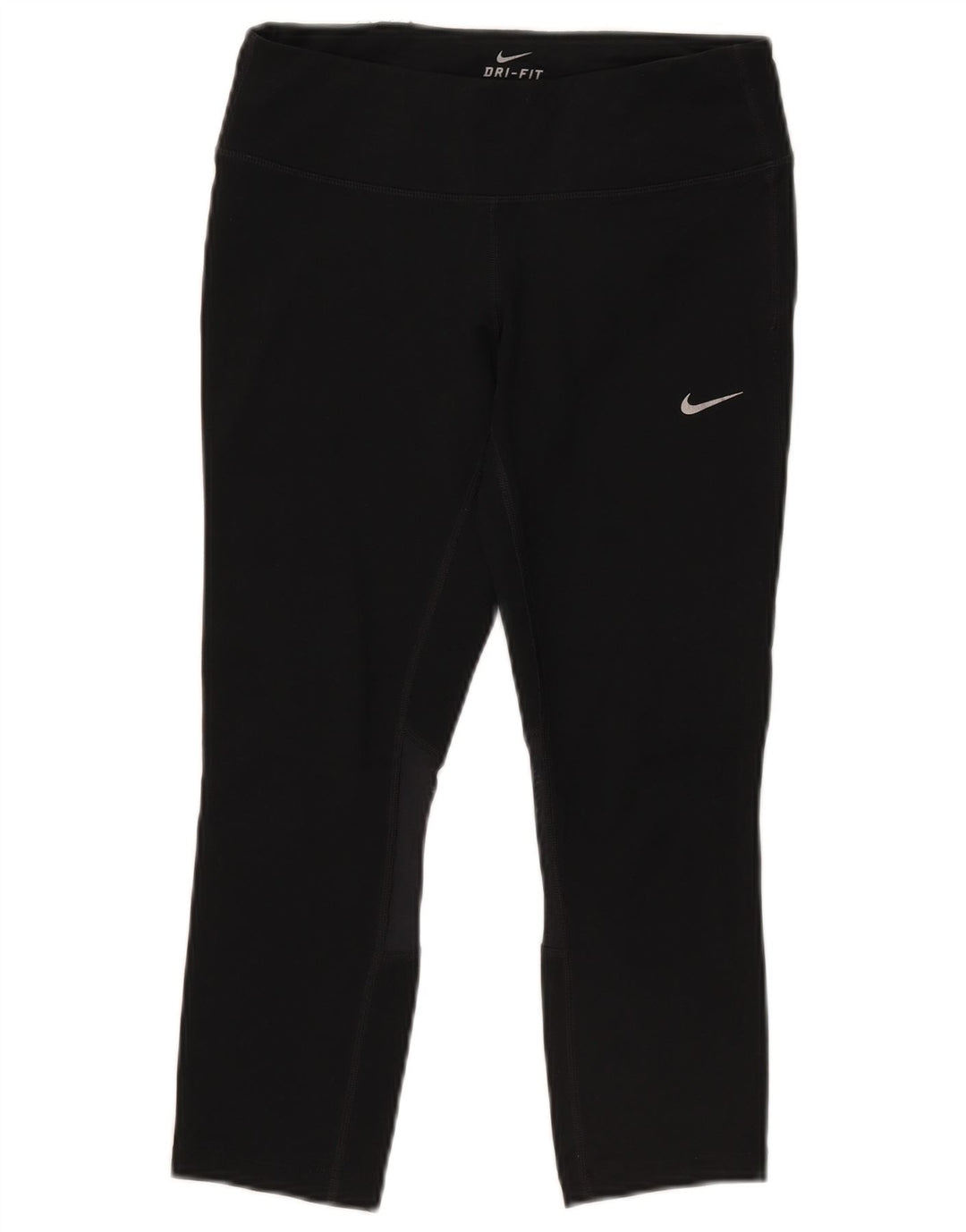 Nike Dame Dri Fit Capri Leggings UK 10 Small Black Polyester