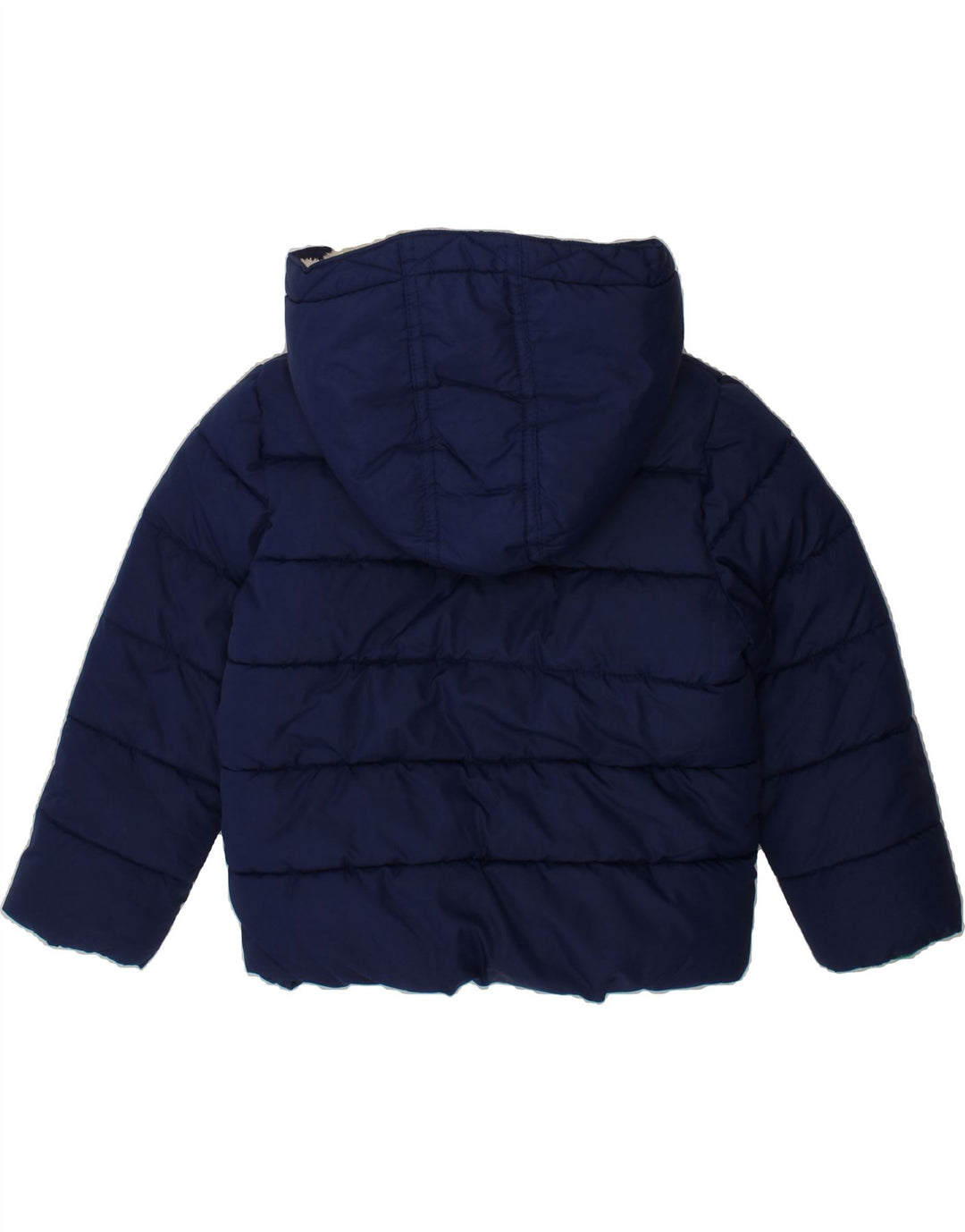 BODEN Girls Hooded Padded Jacket 2-3 Years Navy Blue Polyester Vintage Boden and Second-Hand Boden from Messina Hembry 