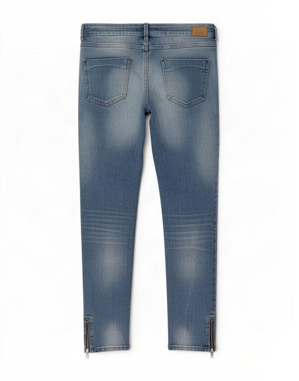 Zara Dame Skinny Jeans EU 38 Small W28 L28 Blå Bomuld