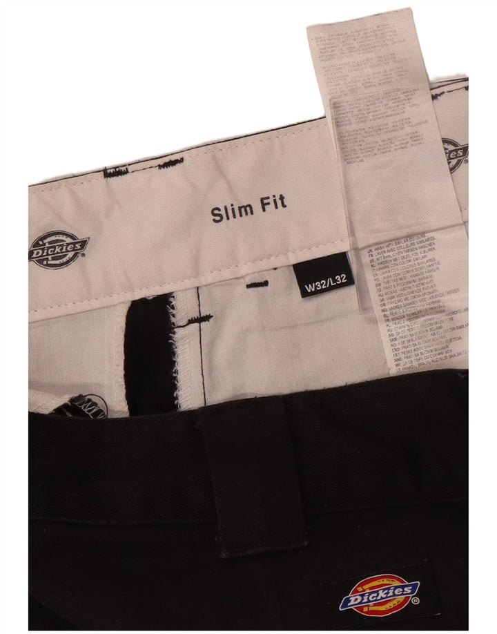 Dickies Herre Slim Fit Chino Bukser W32 L32 Sort Bomuld