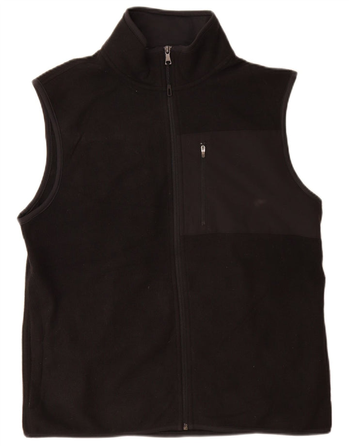 Marks & Spencer Herre Fleece Gilet UK 38 Medium Sort Polyester