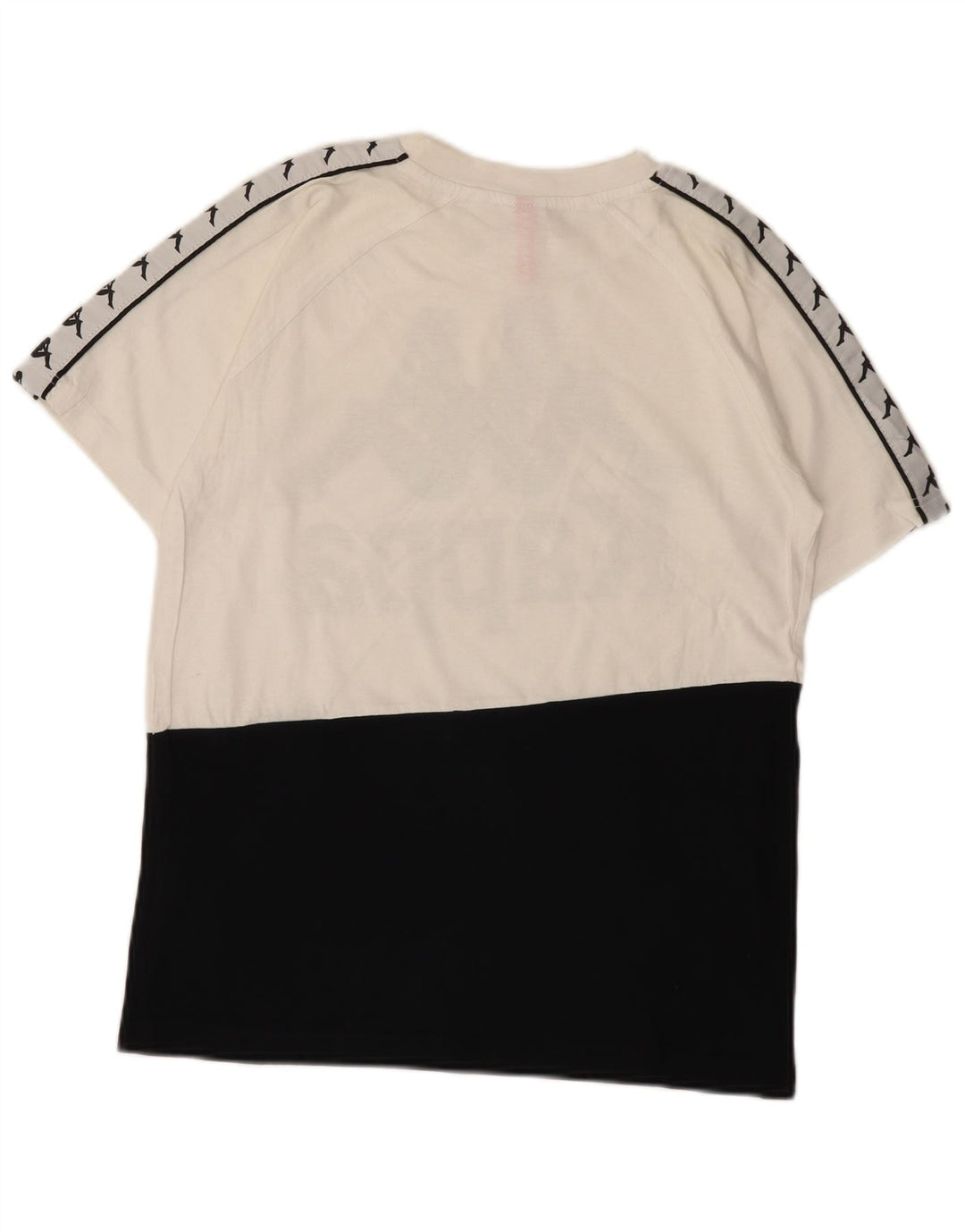 Kappa Herre grafisk T-shirt Top Lille hvid Colourblock Bomuld