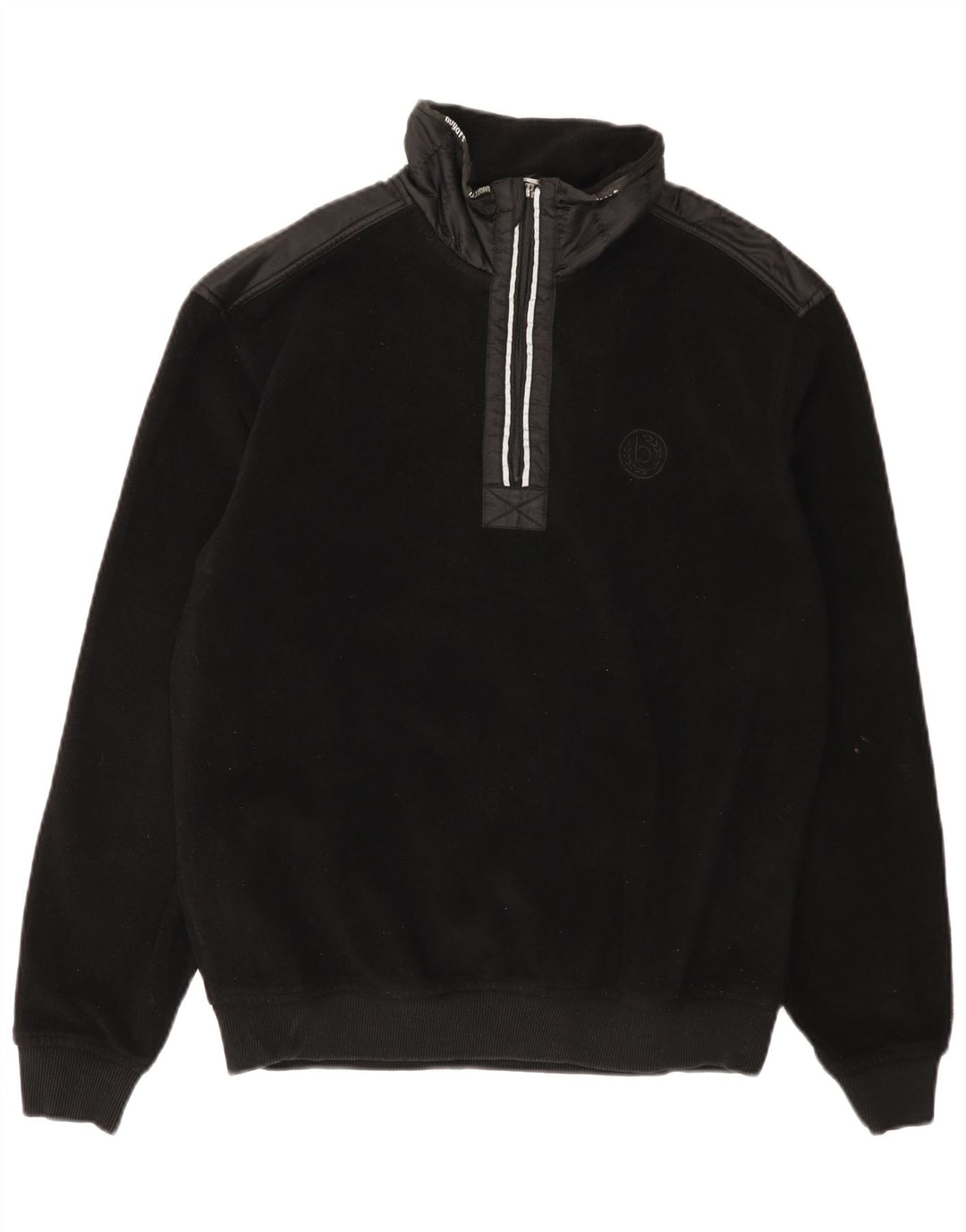 Bugatti herre lynlås hals fleece jumper stor sort polyester