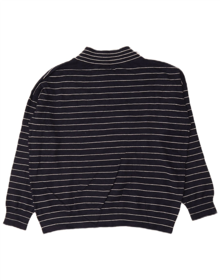 Marks & Spencer Dame V-hals sweater UK 10 Small Navy Blue