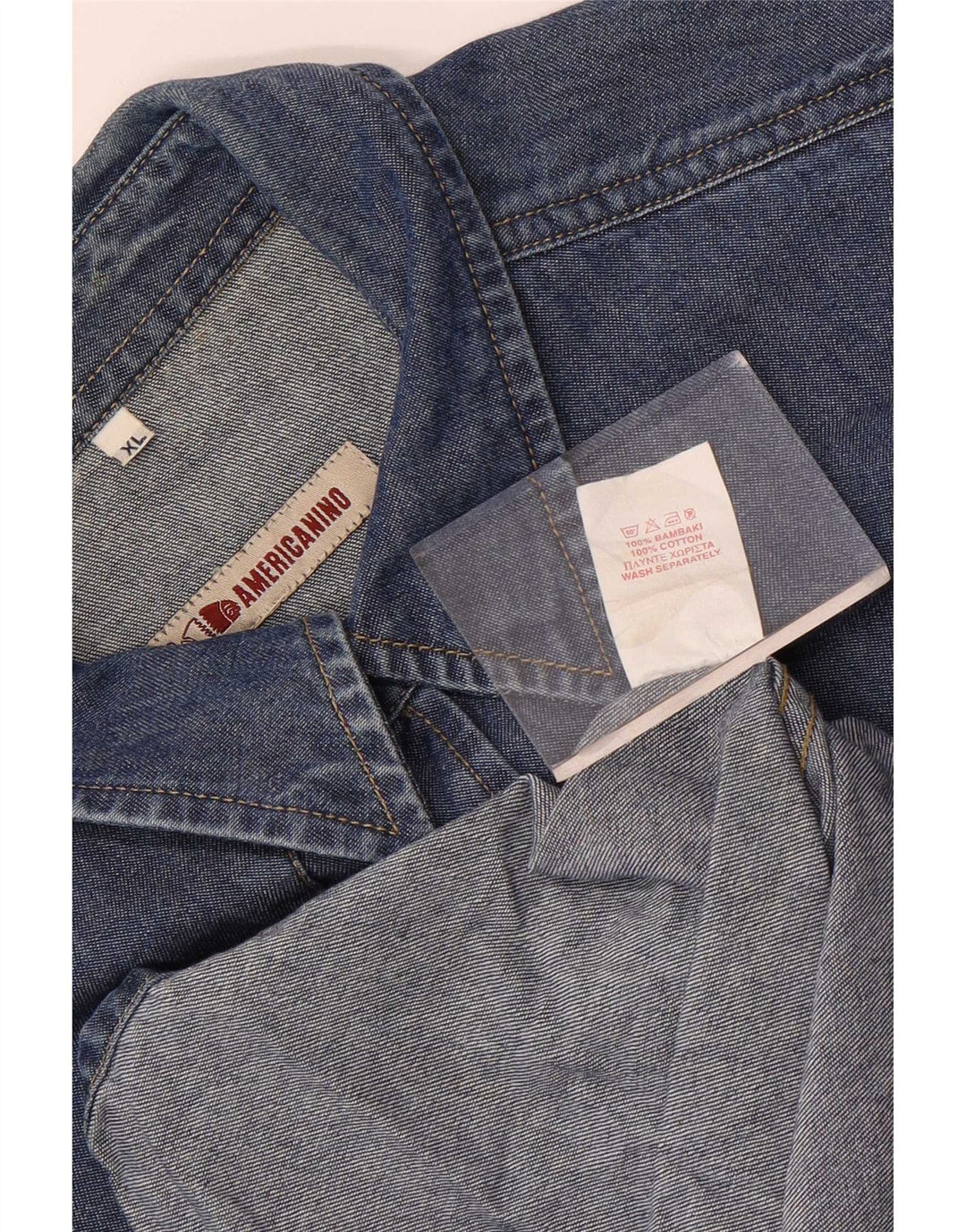 Americanino Herre Denim Shirt XL Blå Bomuld