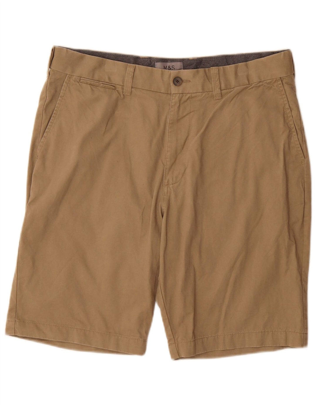Marks & Spencer Herre Chino Shorts Large W34 Beige Bomuld