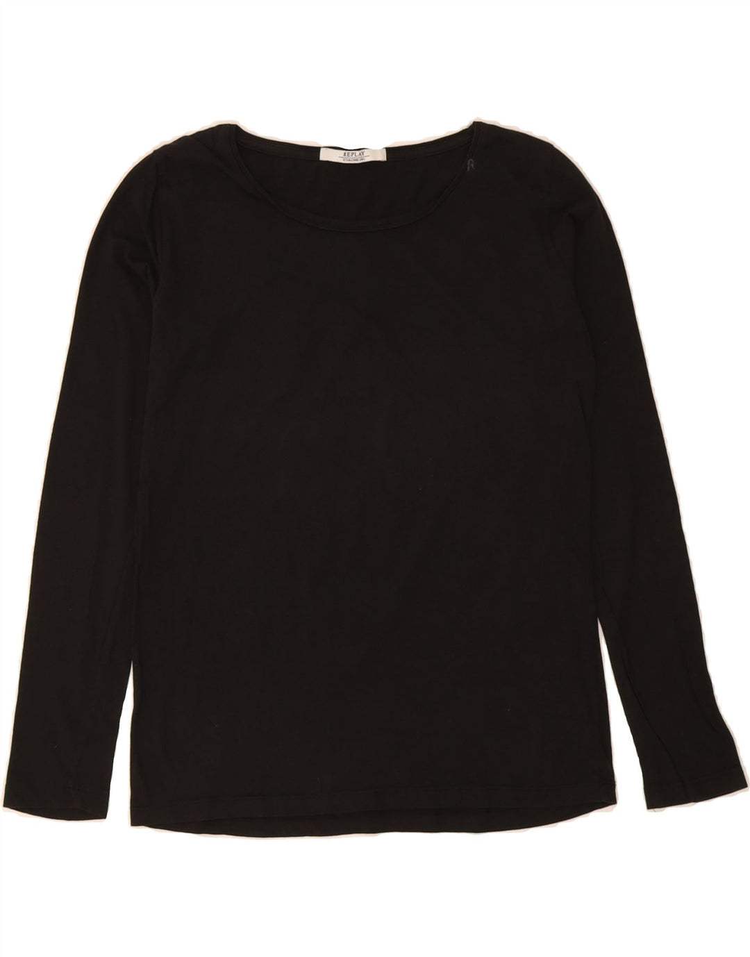 REPLAY Womens Top Long Sleeve UK 12 Medium Black Vintage Replay and Second-Hand Replay from Messina Hembry 