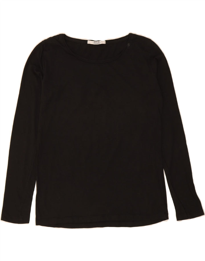 REPLAY Womens Top Long Sleeve UK 12 Medium Black Vintage Replay and Second-Hand Replay from Messina Hembry 