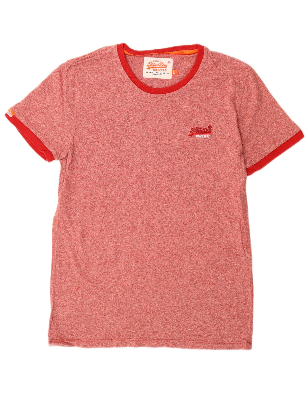 Superdry Grafisk T-shirt top til mænd, stor rød flækket