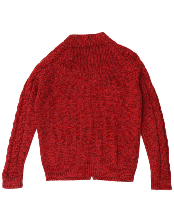 Vintage herre cardigan sweater Medium Rød Flecked