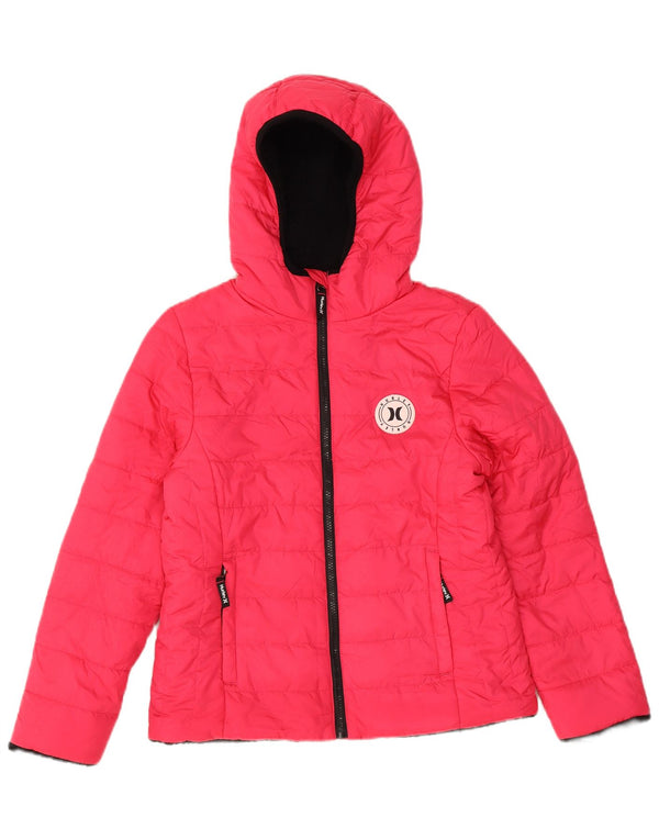 Hurley Girls Polstret hættejakke 12-13 år Stor Pink Polyester