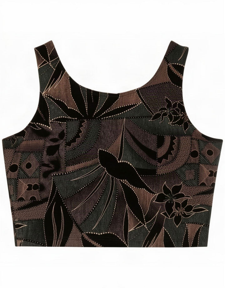 J.Ribkoff Womens Abstrakt mønster Crop Top UK 16 Large Multicoloured