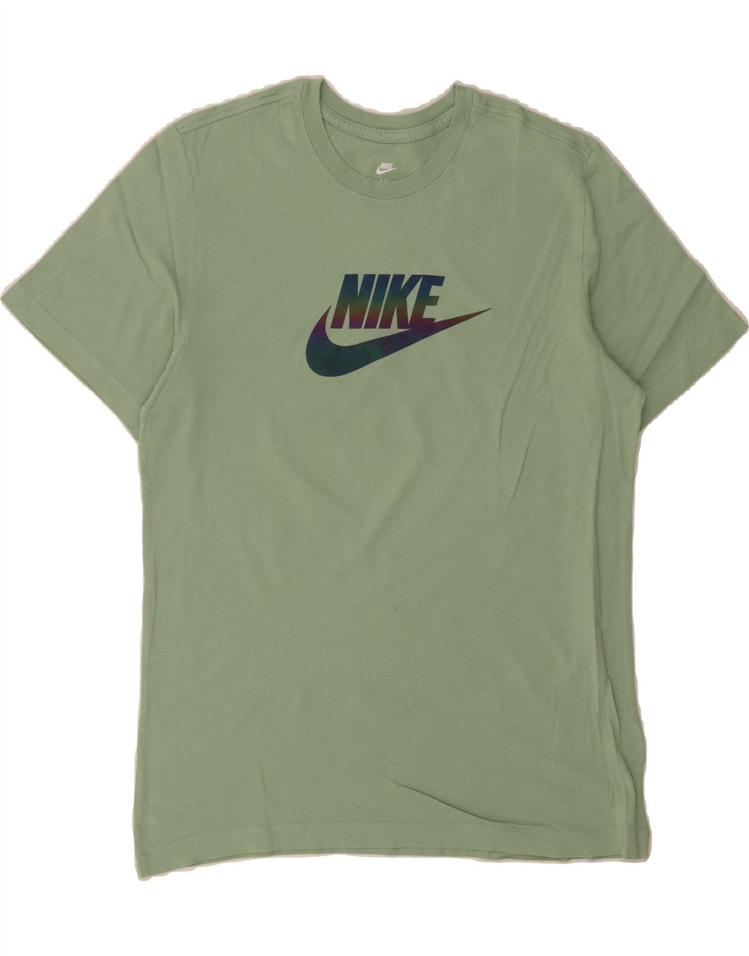 NIKE Mens Graphic T-Shirt Top Medium Green Cotton Vintage Nike and Second-Hand Nike from Messina Hembry 