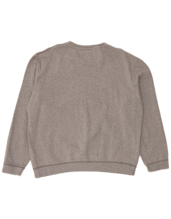 Tommy Hilfiger Herre Grafisk Sweatshirt Jumper 2XL Grå Colourblock Bomuld
