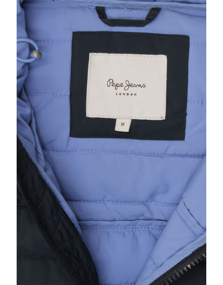 PEPE Jeans Herre hættepolstret jakke UK 38 Medium Navy Blue Polyester