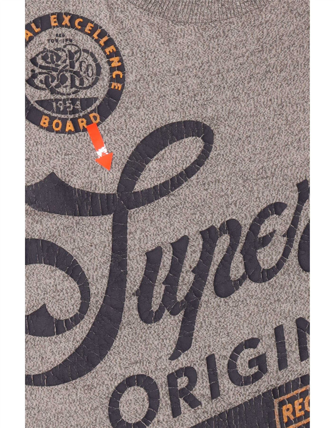 Superdry Grafisk T-shirt top til mænd, stor grå bomuld
