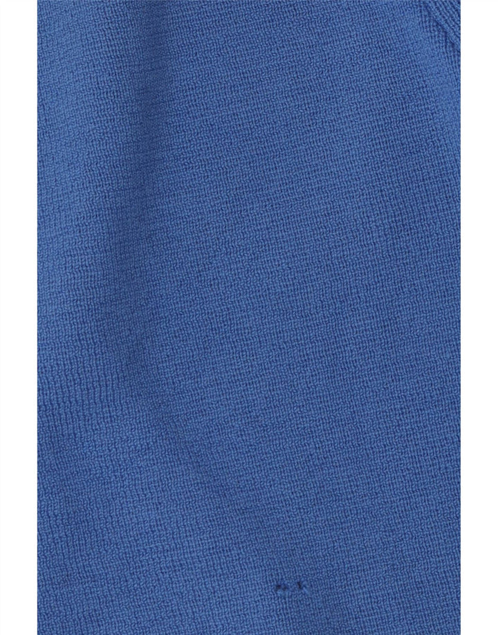 Vintage Dame Dobbeltradet Cardigan Sweater UK 16 Large Blue