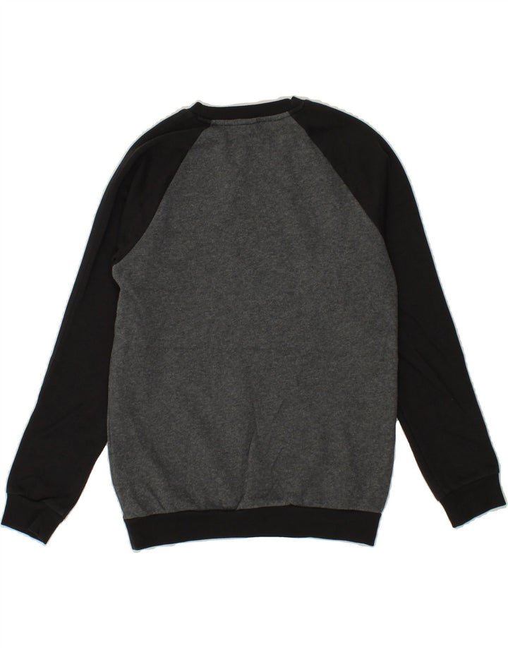ADIDAS Boys Sweatshirt Jumper 11-12 Years Grey Colourblock Cotton Vintage Adidas and Second-Hand Adidas from Messina Hembry 