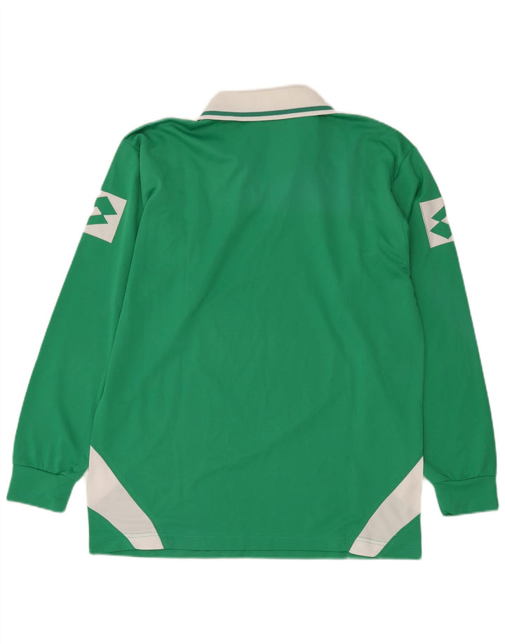 LOTTO Herre grafisk langærmet poloshirt XL Grøn Colourblock Polyester