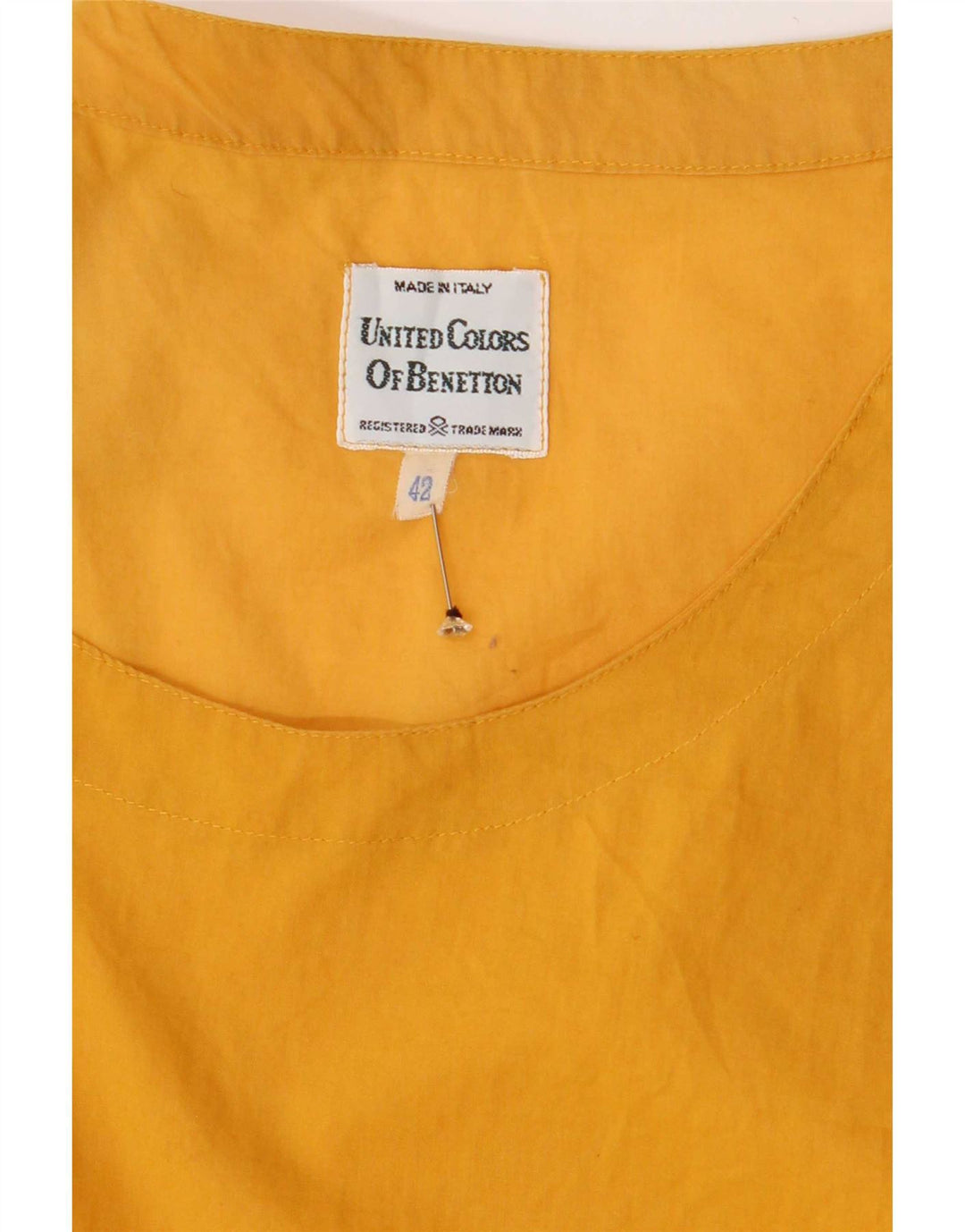 Benetton Dame ærmeløs bluse Top IT 42 Medium Gul