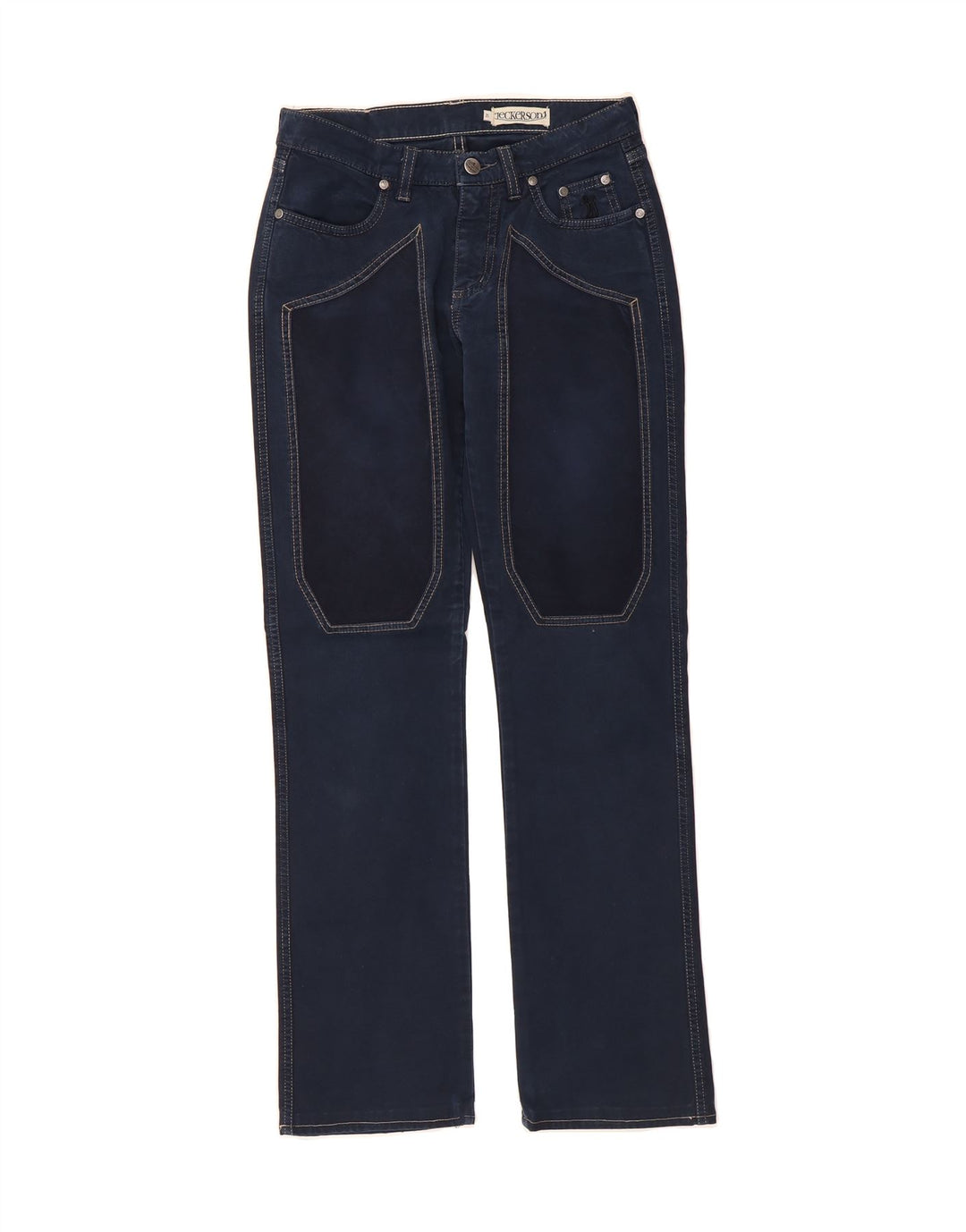 JECKERSON Womens Straight Jeans W26 L30 Navy Blue Cotton Vintage Jeckerson and Second-Hand Jeckerson from Messina Hembry 