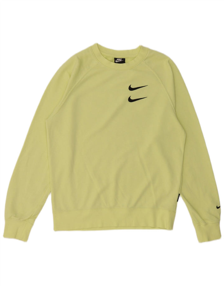 Nike grafisk sweatshirt til mænd, lille gul bomuld