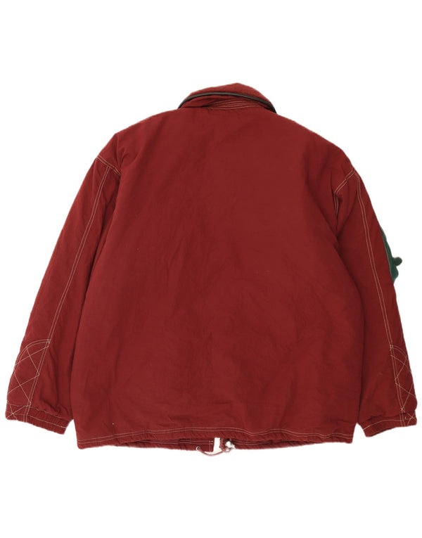 Duke Herre Windbreaker Jacket UK 44 2XL Burgundy Bomuld