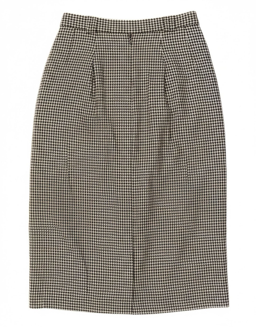 BRENDELLA Womens Pencil Skirt W24 XS Black Houndstooth Wool