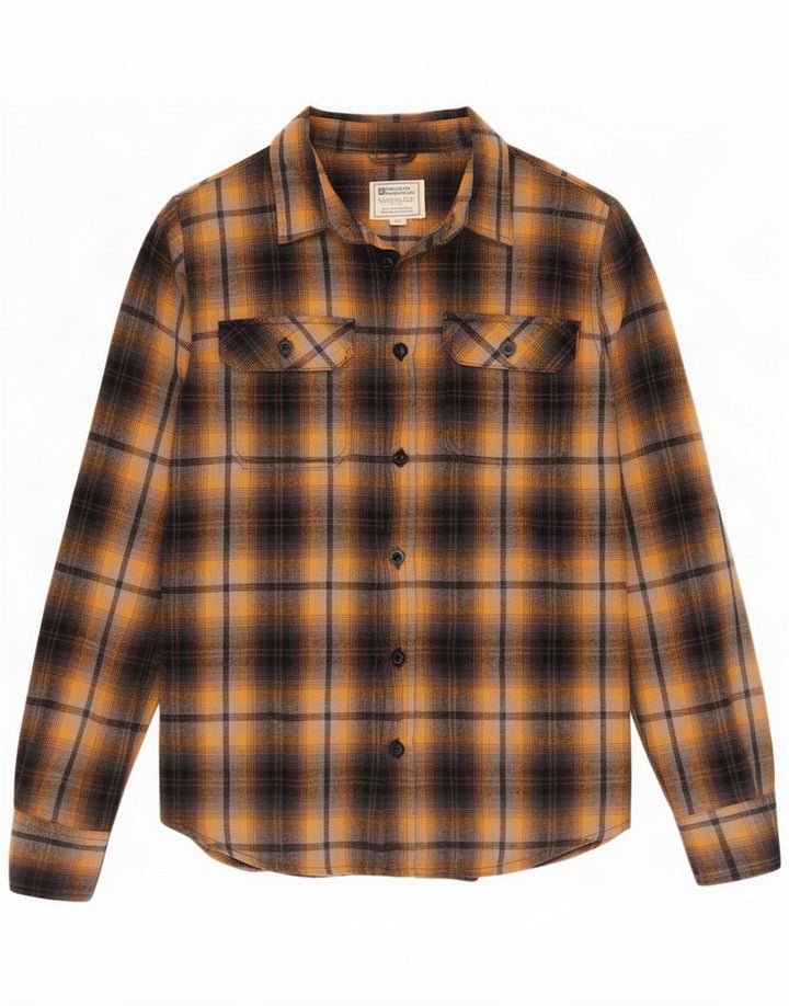 Mountain Warehouse Herre flannelskjorte lille gul ternet bomuld