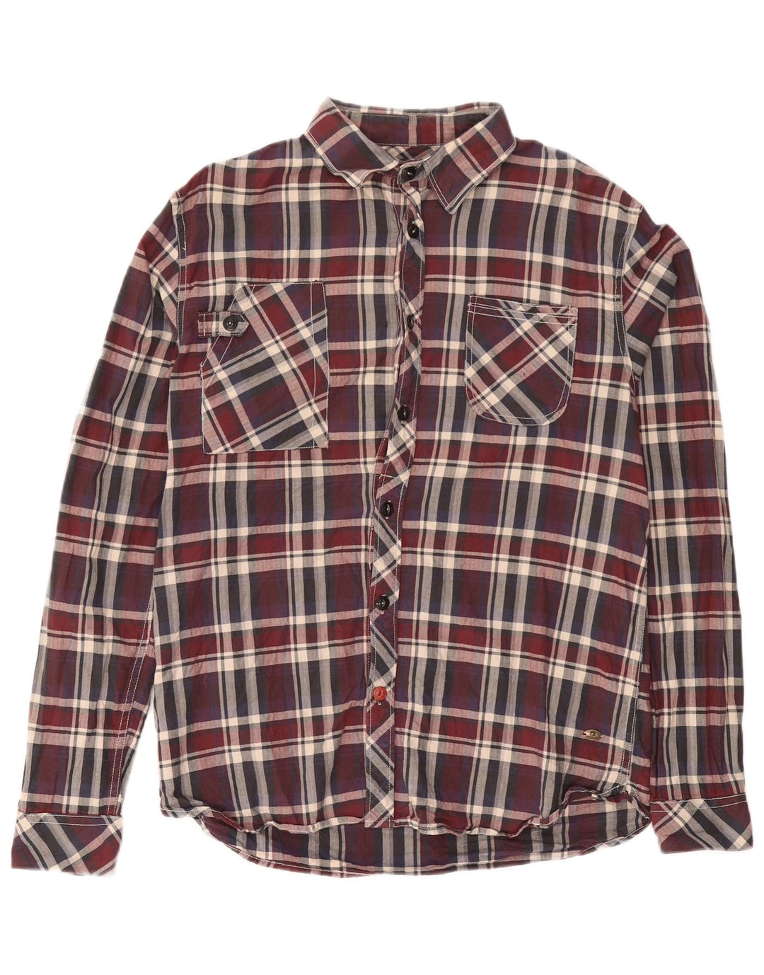 SCOTCH & SODA Herre flannelskjorte Stor bordeaux ternet