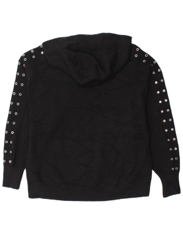 Zara Dame Oversized Jumper Sweater UK 10 Small Black Viscose