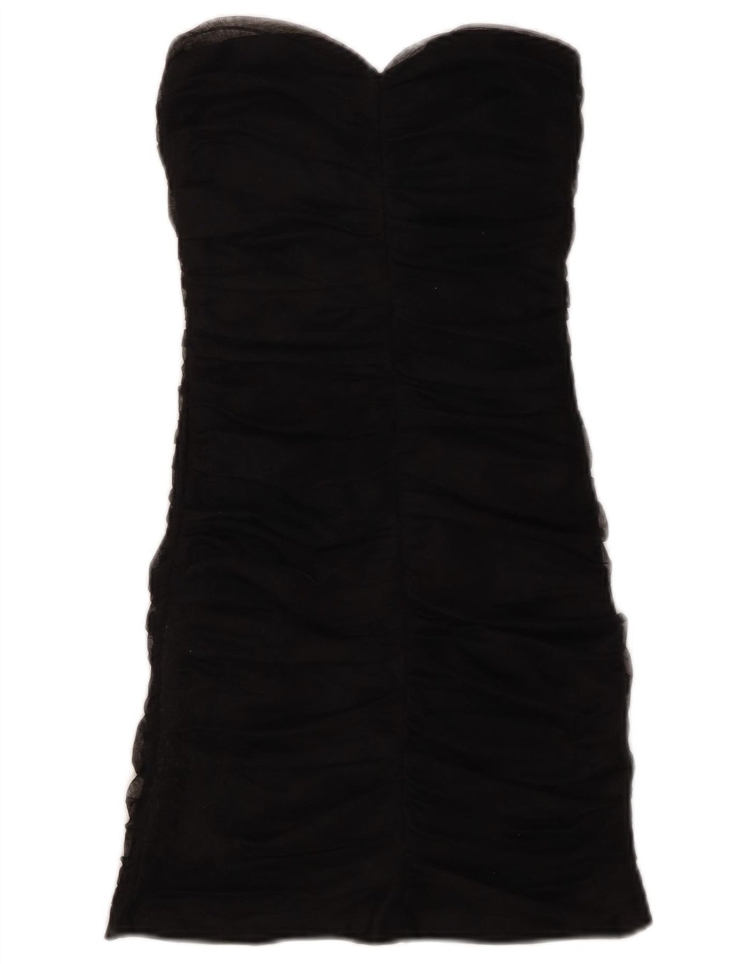 ZARA Dame Stropløs Bodycon Kjole UK 8 Lille Sort
