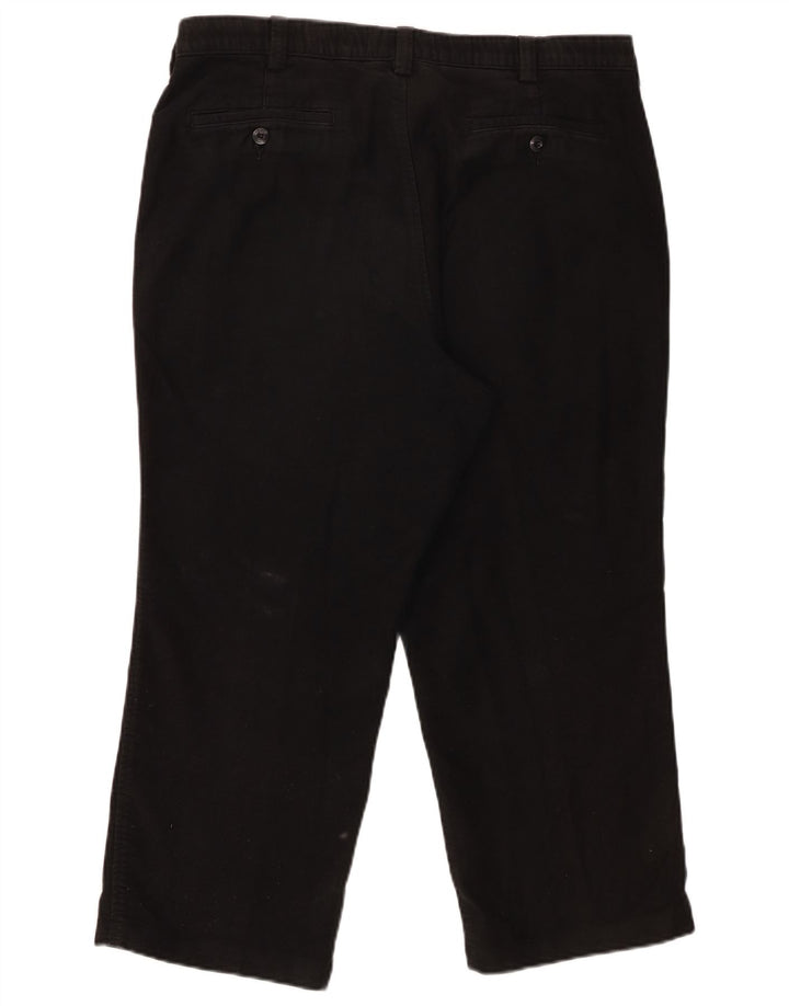 Marks & Spencer Herre Blue Harbor Capri Bukser W36 L23 Sort Bomuld