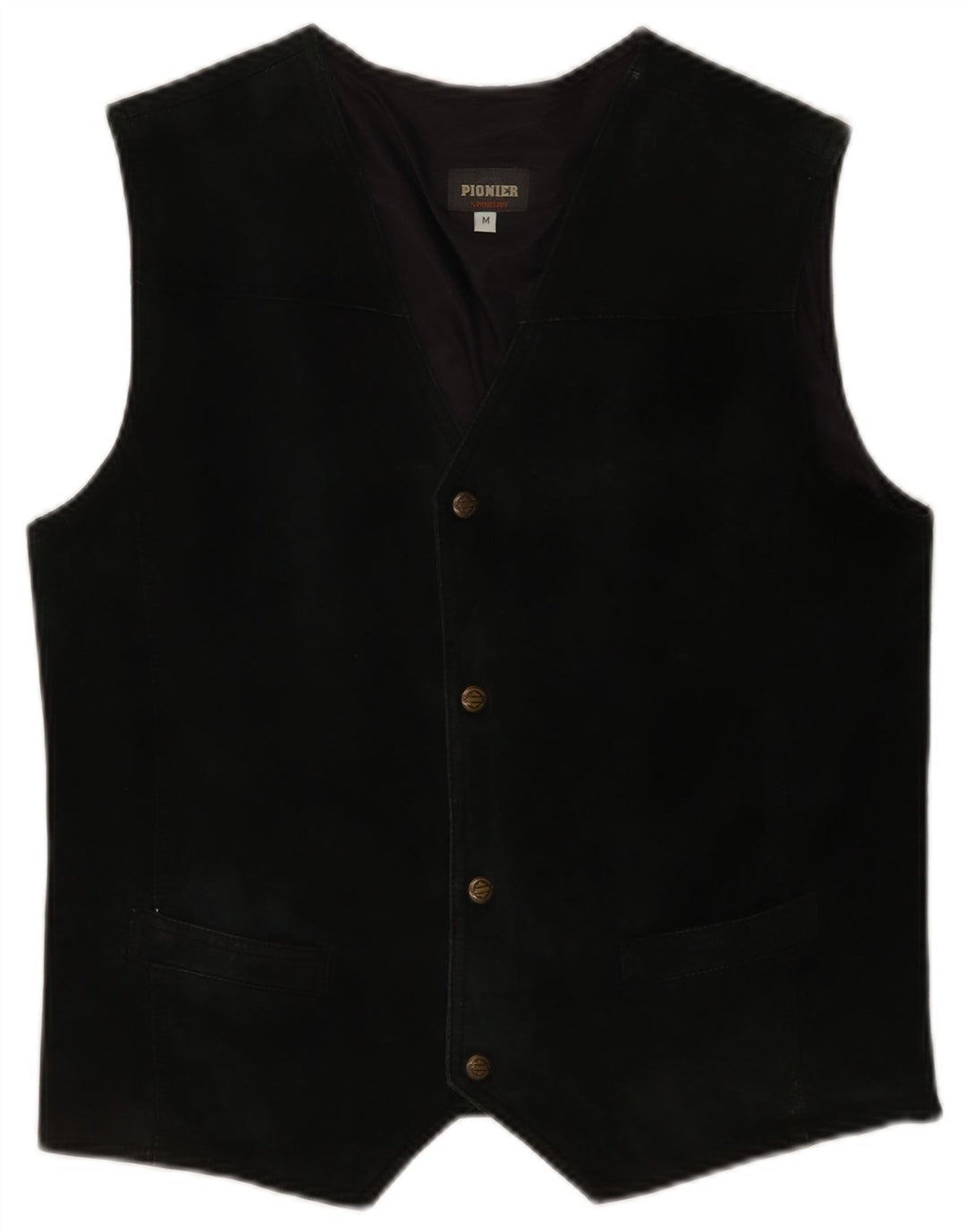 Pionier Herre ruskindsvest Medium Sort