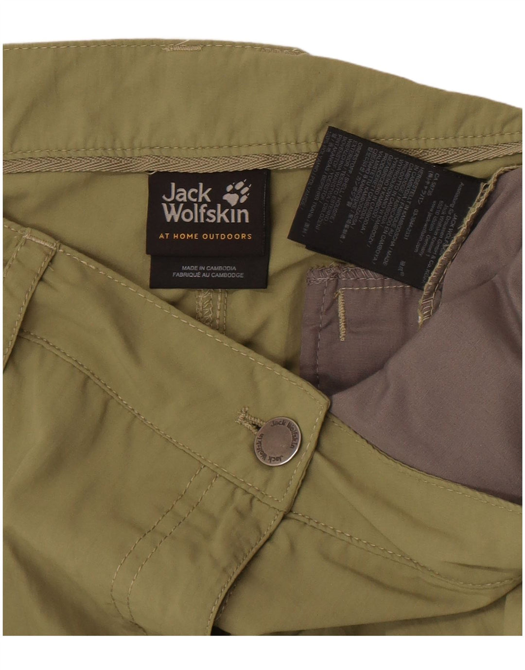 Jack Wolfskin Bermuda Shorts til kvinder UK 10 Small W32 Khaki Polyamid