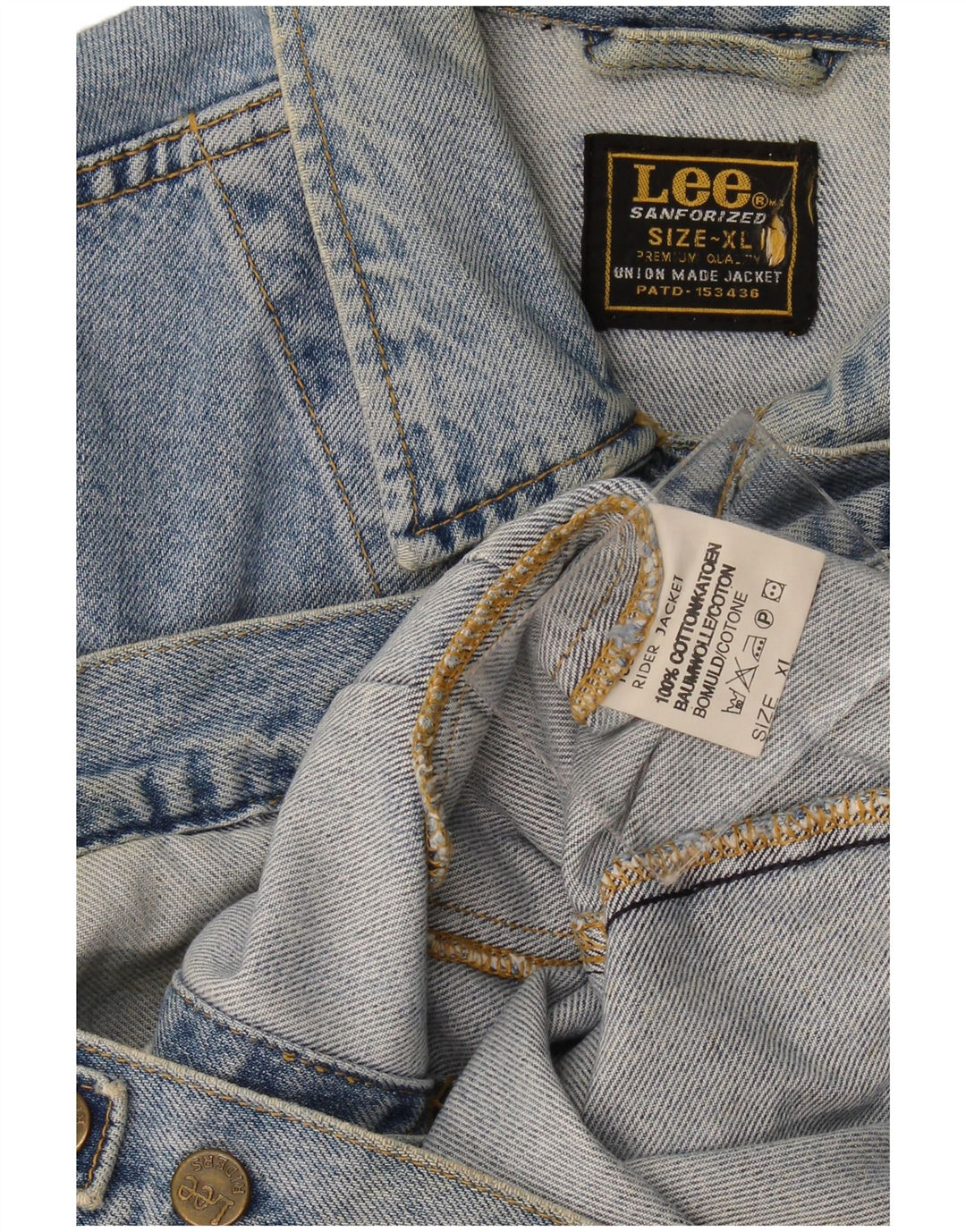 Lee Herre denimjakke UK 42 XL Blå Bomuld