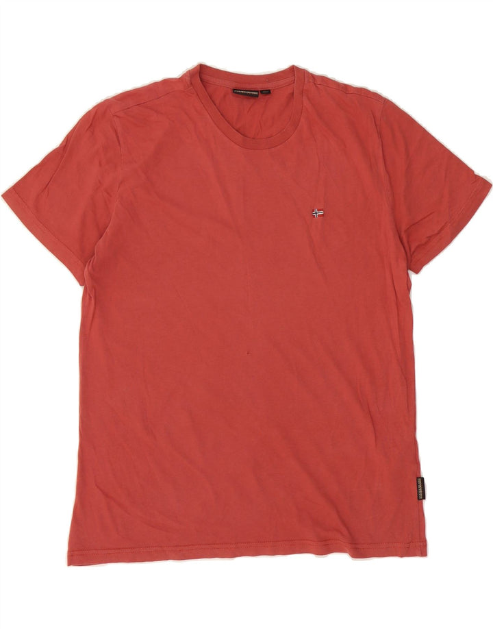 NAPAPIJRI Mens T-Shirt Top Small Red Vintage Napapijri and Second-Hand Napapijri from Messina Hembry 