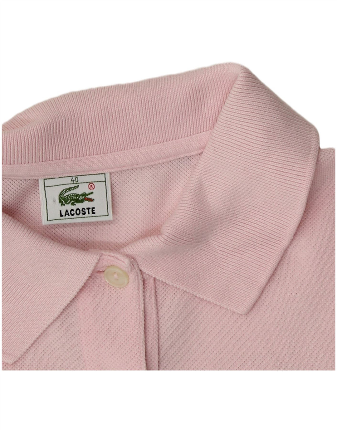 Lacoste Dame Polo Shirt Størrelse 40 Medium Pink Bomuld