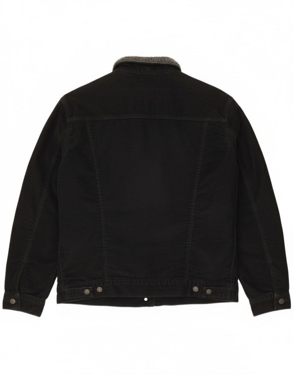 Levi's Herre Sherpa Corduroy-jakke UK 40 Stor sort bomuld