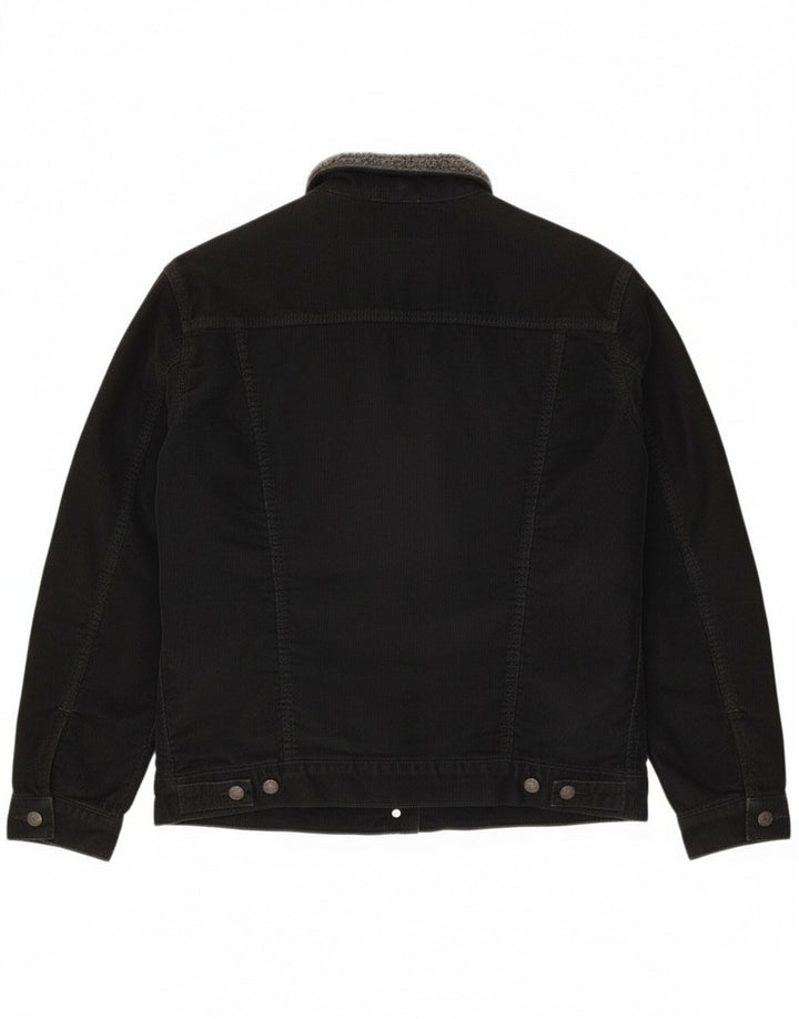 Levi's Herre Sherpa Corduroy-jakke UK 40 Stor sort bomuld