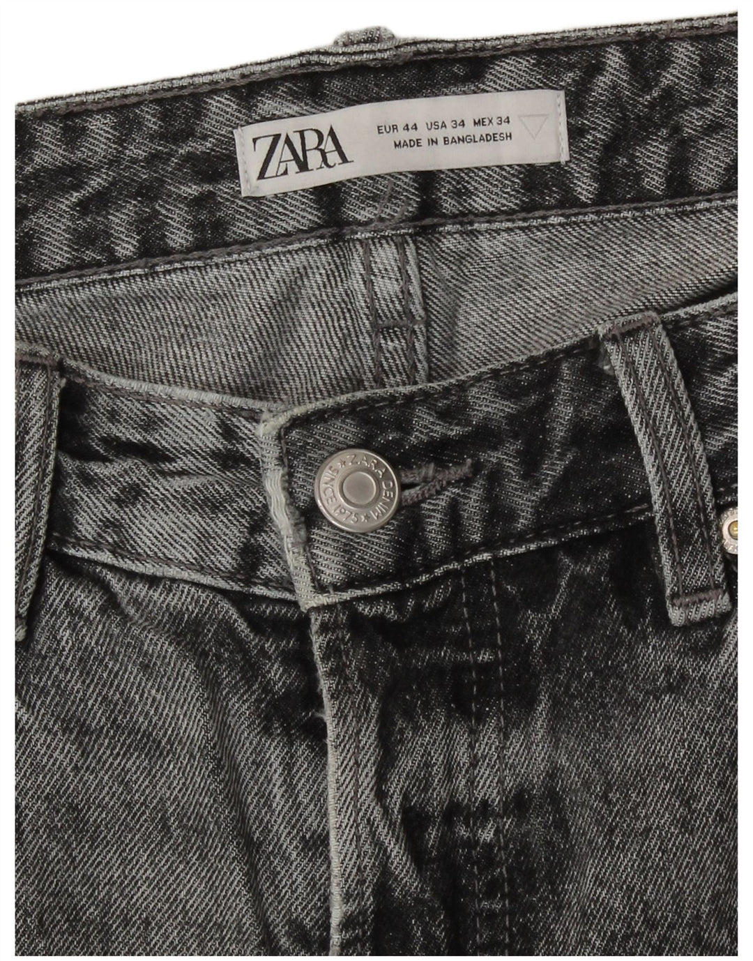 Zara Herre Slim Jeans EU 44 Large W34 L27 Grå