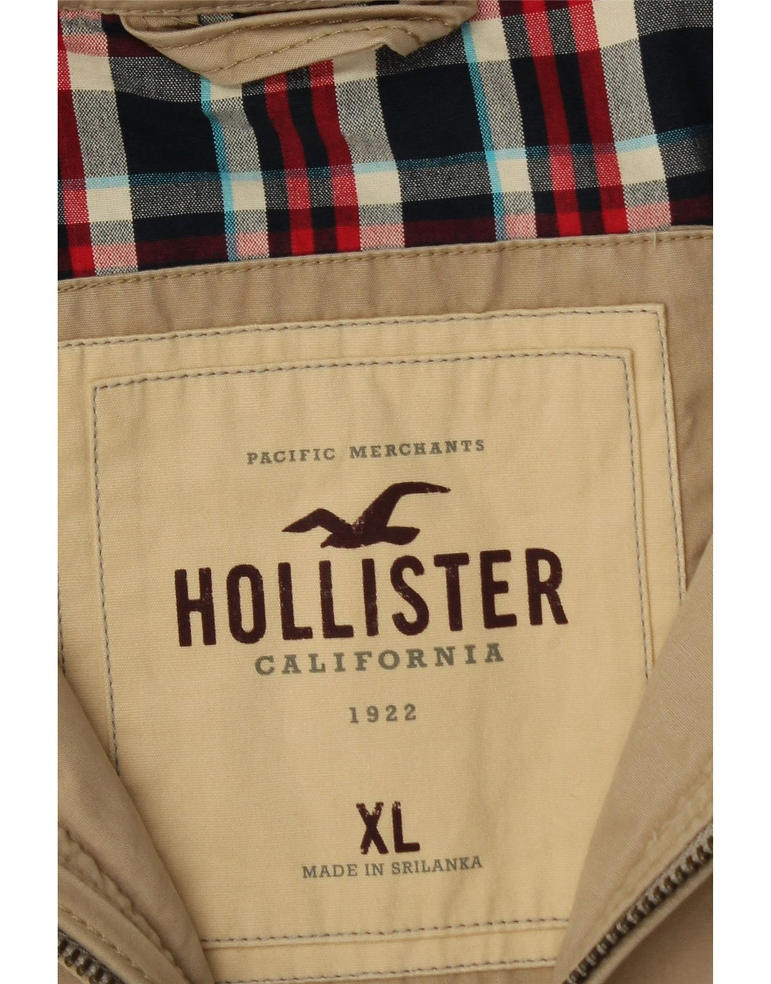HOLLISTER Bomberjakke til mænd UK 42 XL Beige Bomuld