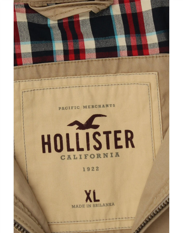 HOLLISTER Bomberjakke til mænd UK 42 XL Beige Bomuld