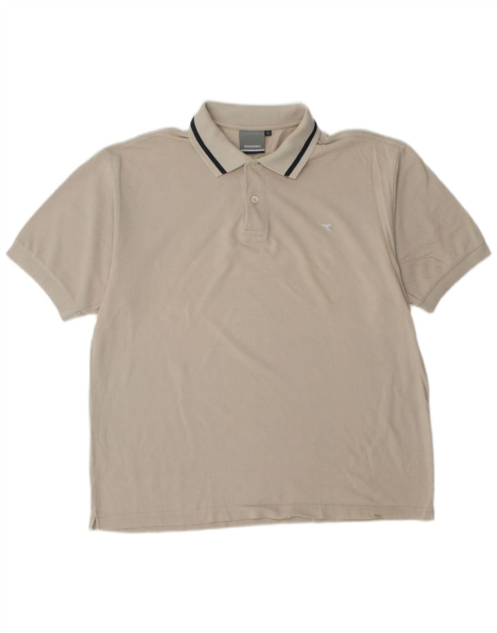 DIADORA Poloshirt til mænd Stor hvid bomuld